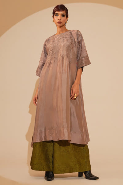 Stoïque Taupe patchwork tunic STOJUN26D146469