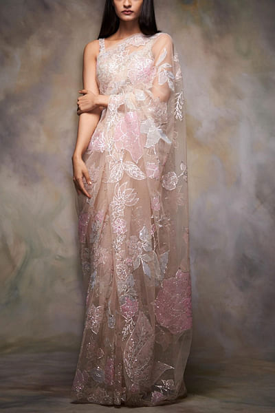 Rose gold sari set