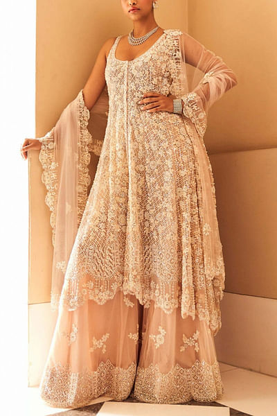 Embellished sharara set