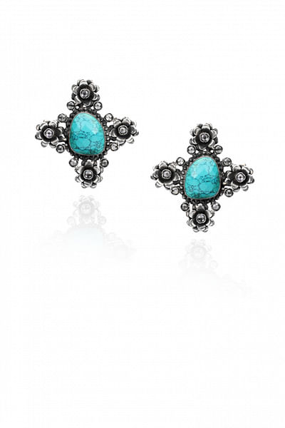 Silver turquoise earrings