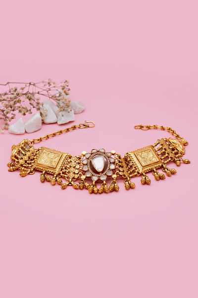 Gold plated choker