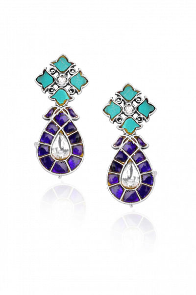 Multicolour kundan earrings