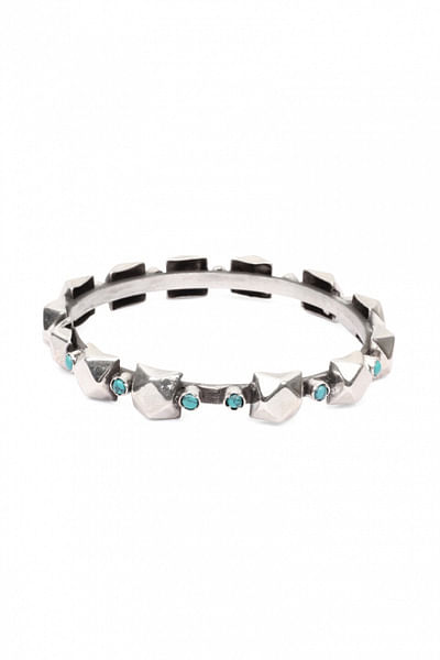 Silver and turquoise stone bracelet