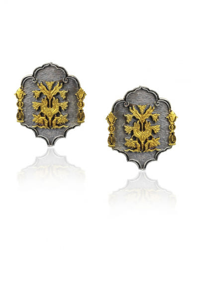 Silver artsy earrings