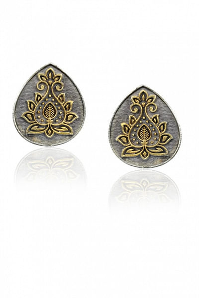 Silver and gold plated earrings