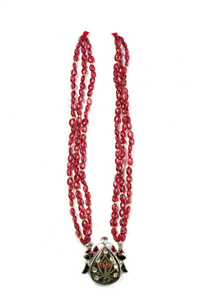 Red beaded necklace