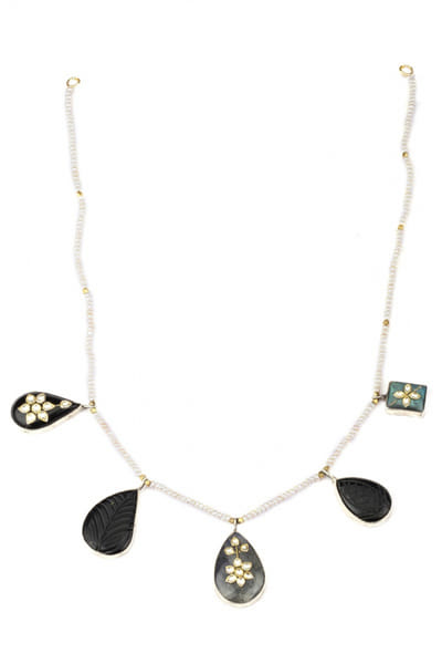 Gemstone and pearl necklace