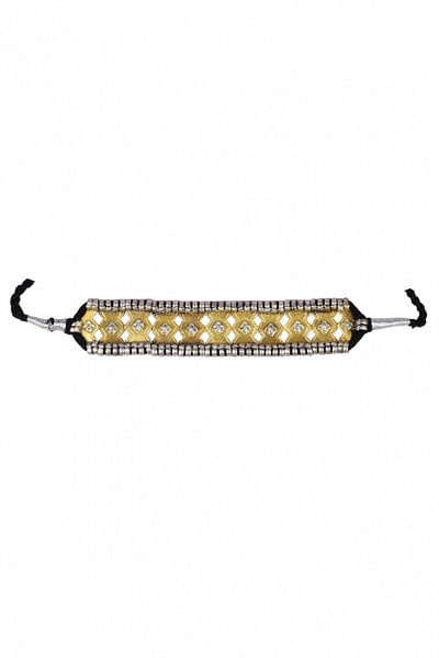 Silver gold plated choker