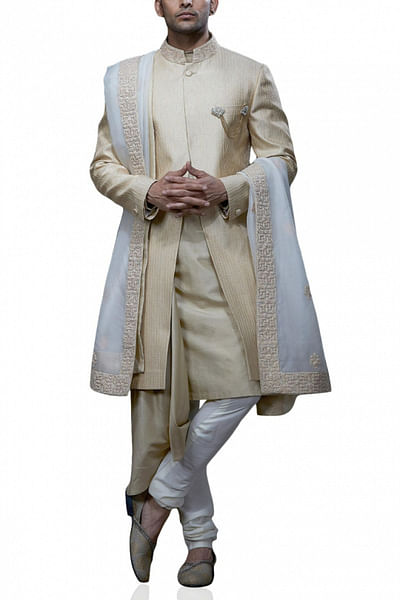 Classic gold sherwani set