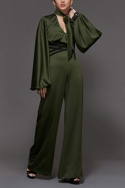 Military green jumpsuit
