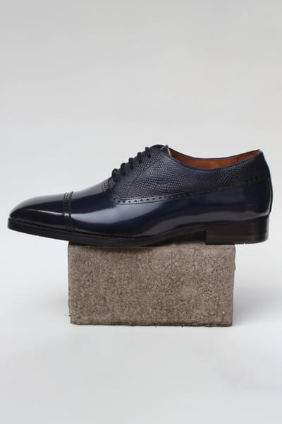 Shradha Hedua Black textured leather brogues SHRAJUL26D149155