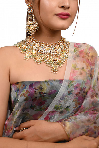 Jadau kundan necklace set