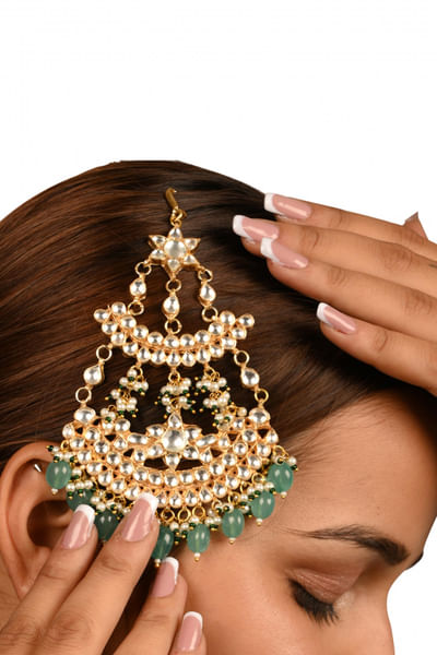 Gold plated jadau passa