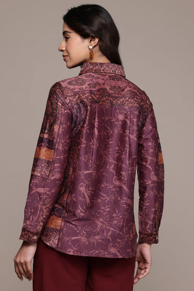 Ritu Kumar Wine printed shirt RITUMAY26D245545