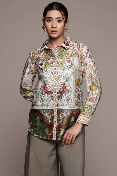 White printed shirt