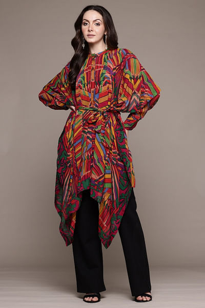 Multicolour printed top
