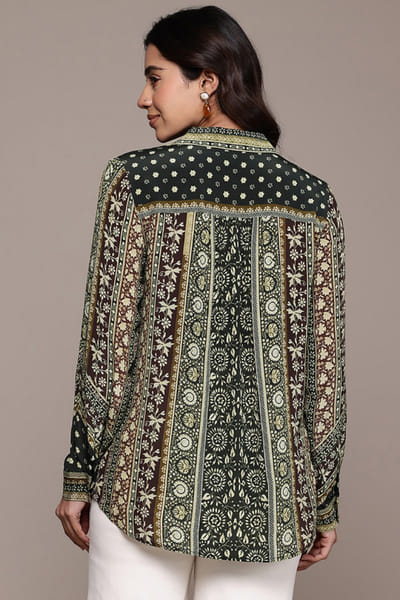 Ritu Kumar Black printed shirt RITUMAY26D245552