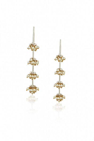 Golden beaded earrings