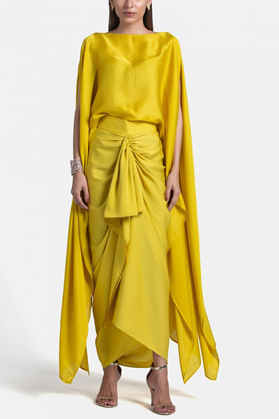 Lemon draped cape top