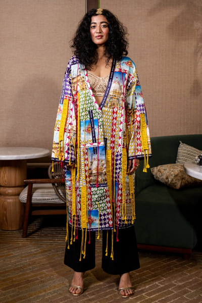 Saim Multicolour printed patchwork jacket SAIMMAY26D145598