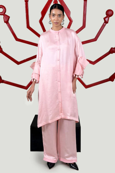 Saim Pink silk co-ord set SAIMJUL26D150850