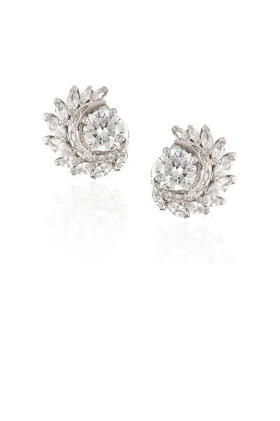 cubic zirconia embellished studs