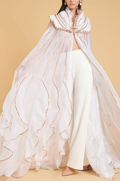 Ivory and gold cape