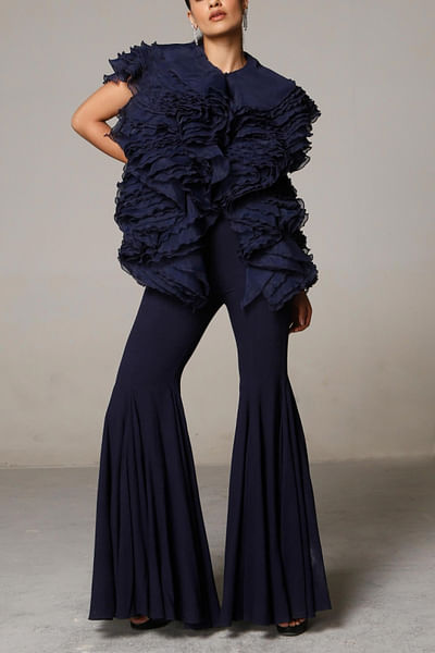 Navy blue bell bottom pants