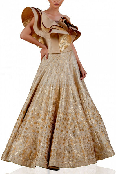 Embellished lehenga and corset