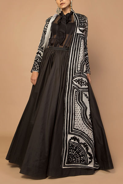 Black jacket & skirt set