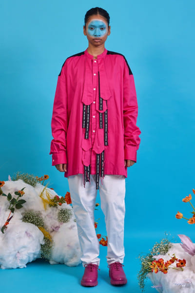 Saim Fuchsia pink logo print shirt SAIMMAY26D145622