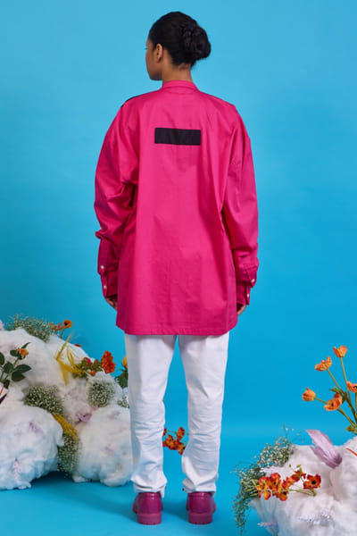 Saim Fuchsia pink logo print shirt SAIMMAY26D145622