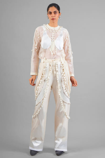 Ivory fringe co-ord set