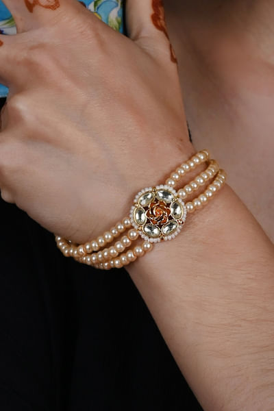 White embellished bracelet