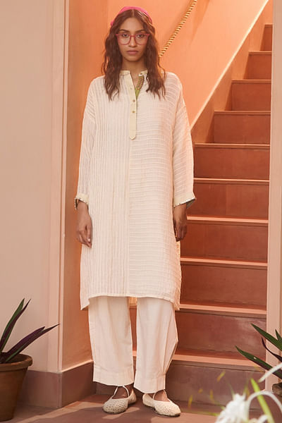 Ivory cotton pant