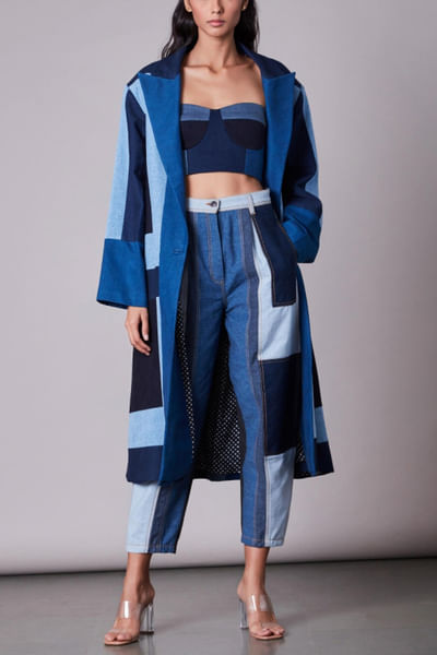 Blue denim coat