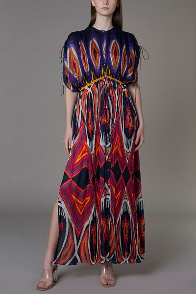 Multicoloured kaftan dress