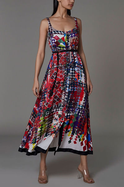 Multicolour printed dress