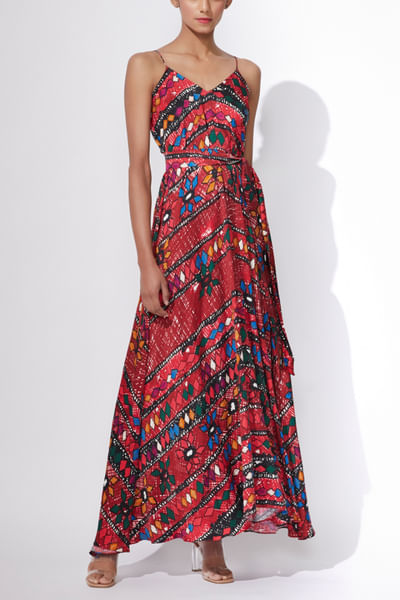 Abstract printed dress