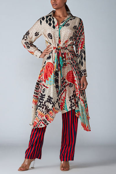 Printed kurta and trousers set