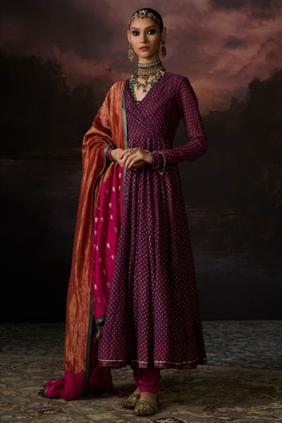 Multicolour handwoven and embellished dupatta
