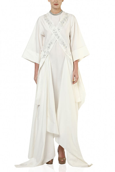 Offwhite asymmetric dress