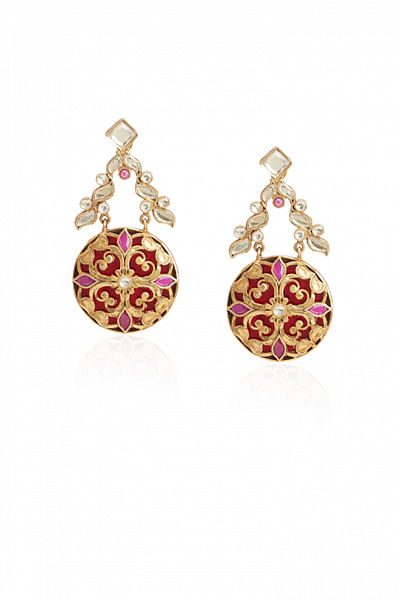Gold Rajwada earrings