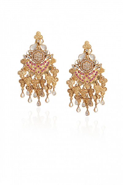 Antique gold bohemian earrings