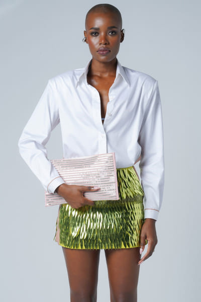 White oversized shirt