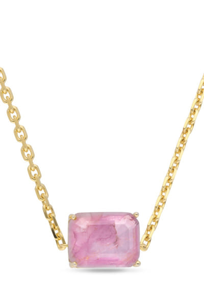 Miss jo Light pink stone embellished pendant necklace MISSAUG26D251581