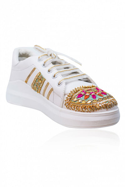 Golden gota embroidered sneakers