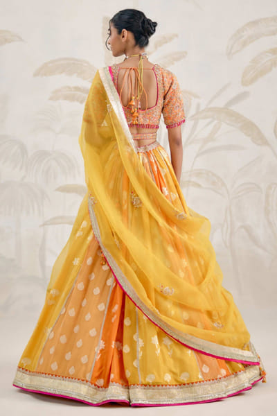 Shyam Narayan Prasad Multicoloured zardozi embroidered lehenga set SHYAPR26D142370
