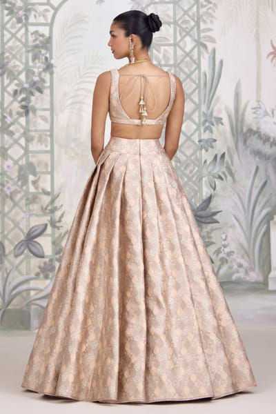 Shyam Narayan Prasad Moonlight grey zardozi embroidered lehenga set SHYAPR26D142383