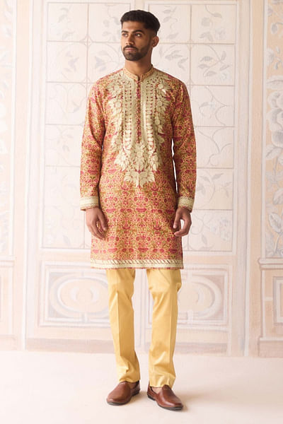Aspen gold printed appliqued bandi kurta set